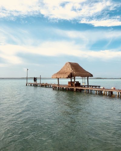 Tulum lake view with hut